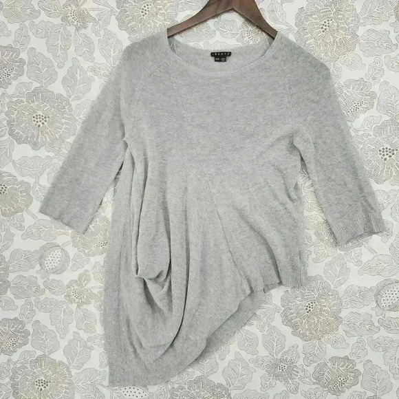 Theory Round neck Women's Knit Top Size P/ TP Asymmetrical - Picture 1 of 8